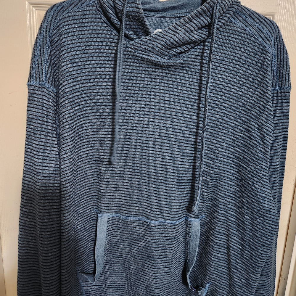 Blue Striped Men's Hoodie